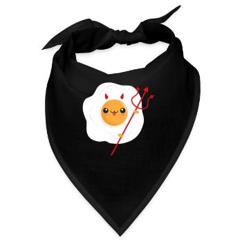 Teufel Ei Spiegelei Satan Teufel - Bandana - Schwarz - Vorne