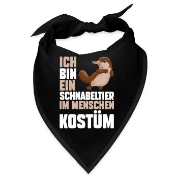 ich bin ein Schnabeltier - Bandana - Schwarz - Vorne