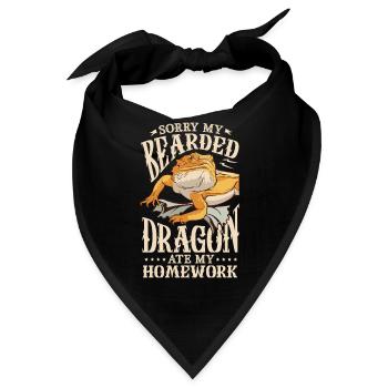 Bärtiger Drache für einen reptil bärtigen Drachen - Bandana - Schwarz - Vorne