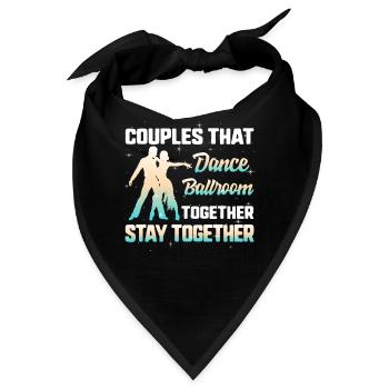 Ballroom Dance Shirt, Paare, die Tanz Ballroom - Bandana - Schwarz - Vorne