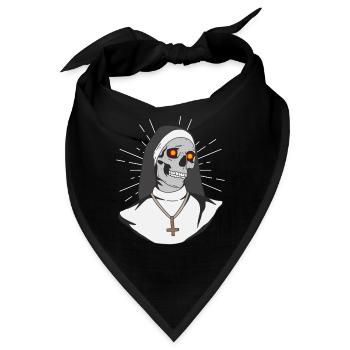 Satan Nonne Antichrist Totenkopf Satan - Bandana - Schwarz - Vorne