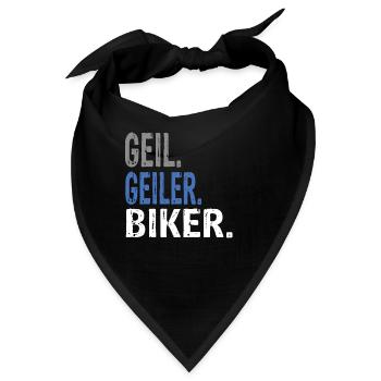 Geil Geiler Biker - Bandana - Schwarz - Vorne