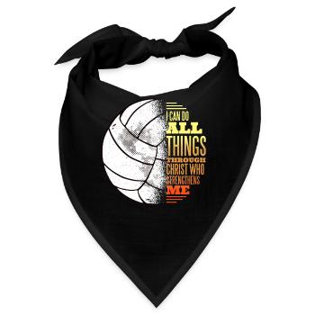 Volleyball And Jesus - Bandana - Schwarz - Vorne