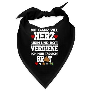 Krankenhaus Arzthelferin Krankenschwester - Bandana - Schwarz - Vorne