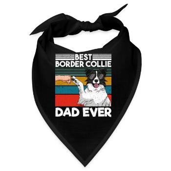 Best Border Collie Dad Ever - Bandana - Schwarz - Vorne