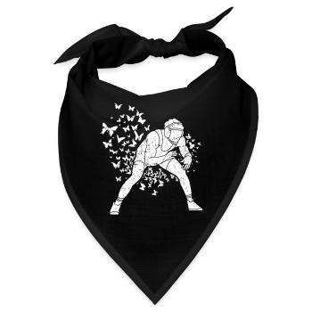Wrestling Wrestler Silhouette I Wrestle Ringen - Bandana - Schwarz - Vorne