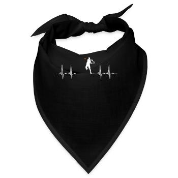 ekg tennis pulse Herzschlag Spieler Match Court as - Bandana - Schwarz - Vorne