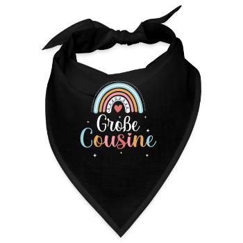 Große Cousine Nachwuchs Familie Verwandtschaft - Bandana - Schwarz - Vorne