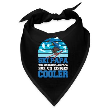 Ski Skipiste Skiurlaub Skigebiet Apres Ski Spruch - Bandana - Schwarz - Vorne