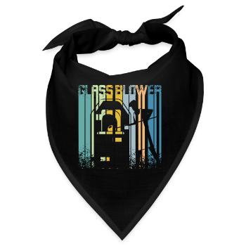 Vintage Retro Glasbläser - Bandana - Schwarz - Vorne