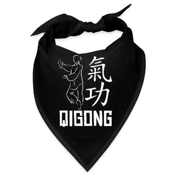 Qigong Qi Gong Tai Chi Chigong - Bandana - Schwarz - Vorne