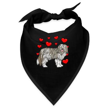 Bearded Collie - Bandana - Schwarz - Vorne