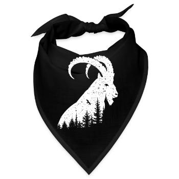 Steinbock - Bandana - Schwarz - Vorne