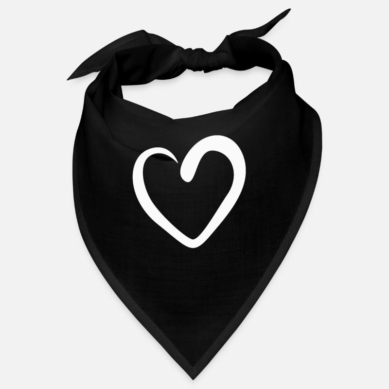 Weisses Herz Bandana
