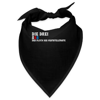 Die Drei ßßß Der Fluch Der Feststelltaste - Bandana - Schwarz - Vorne