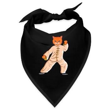 Tai Chi-Lehrer Tai Chi Katze - Bandana - Schwarz - Vorne
