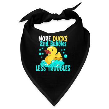 Rubber Duck Ducks Bubbles Duck lover Cute Duck - Bandana - Schwarz - Vorne