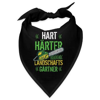 Hart Härter Landschaftsgärtner Lustiges Garten - Bandana - Schwarz - Vorne