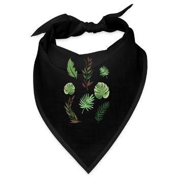 Pflanzen Pflanzen Blätter - Bandana - Schwarz - Vorne