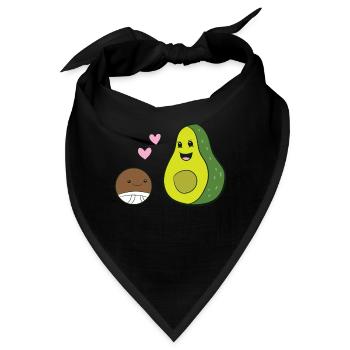 Niedliche Avocado Mama Avocado Liebe Avocados - Bandana - Schwarz - Vorne