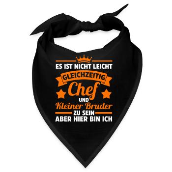 Gleichzeitig Chef und kleiner Bruder - Bandana - Schwarz - Vorne