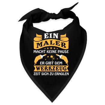 Maler und Lackierer Malermeister - Bandana - Schwarz - Vorne