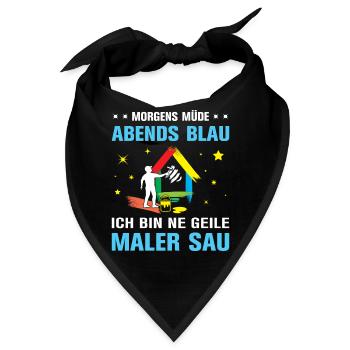 Maler und Lackierer Malermeister - Bandana - Schwarz - Vorne