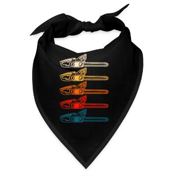 Kettensägen-Baumpfleger - Bandana - Schwarz - Vorne