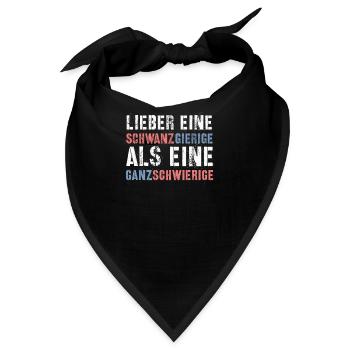 Provokanter Lustiger Spruch - Bandana - Schwarz - Vorne