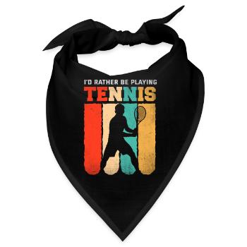 Tennis Tennis Tennis - Bandana - Schwarz - Vorne