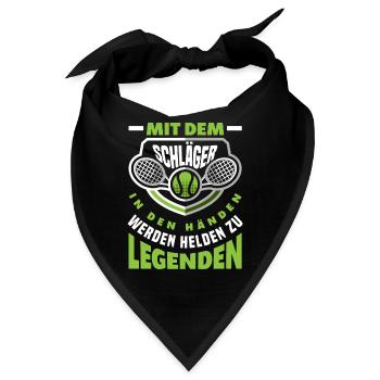 Tennis Tennis Tennis - Bandana - Schwarz - Vorne
