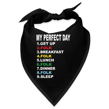 Mein Perfekter Tag Folk - Bandana - Schwarz - Vorne