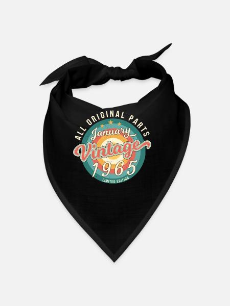 1965 In January original retro - Bandana - black - Front