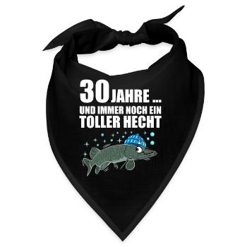 Anglergeschenk zum 30 Geburtstag 30 Ehrentag - Bandana - Schwarz - Vorne