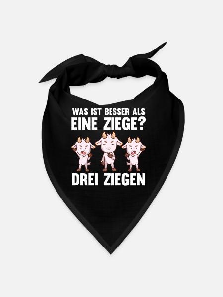 Ziegenbauer Ziegen Ziege - Bandana - Schwarz - Vorne