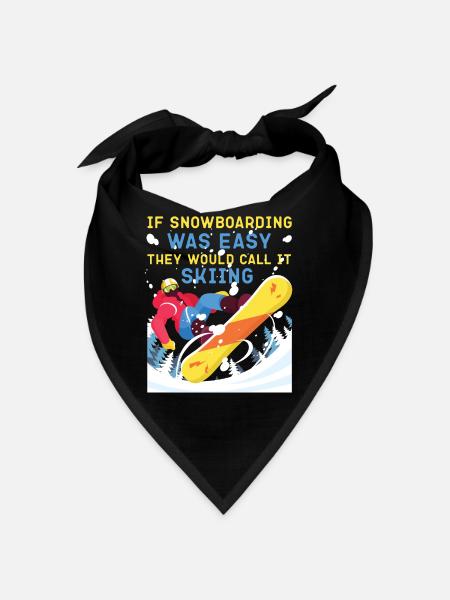 Snowboarding Snowboard If - Bandana - black