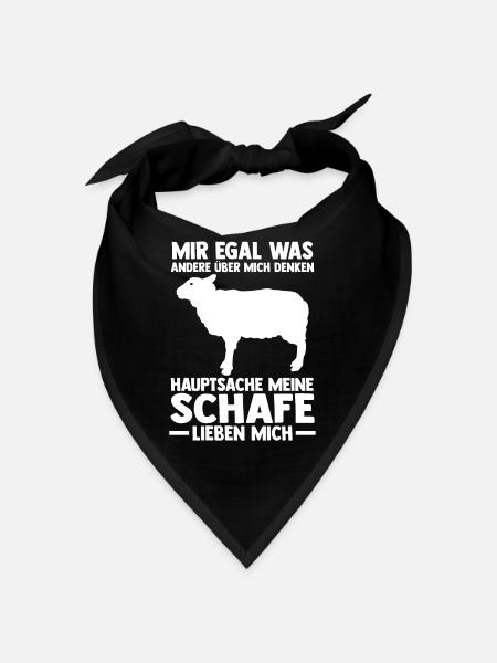 Schaf Bauer Hirte Schäfer Landwirt - Bandana - Schwarz - Vorne