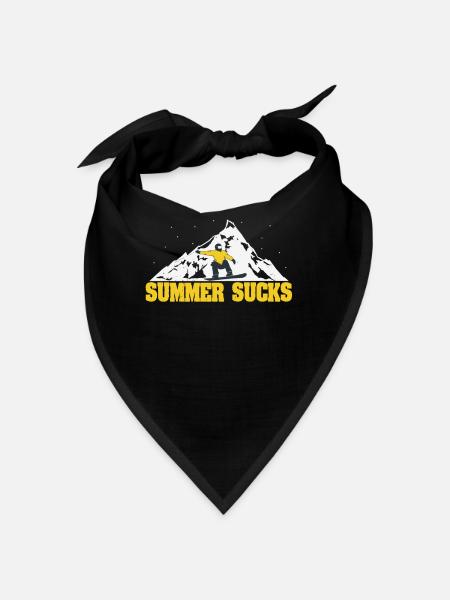 Summer Sucks Verschneite Berge Snowboard - Bandana - Schwarz - Vorne