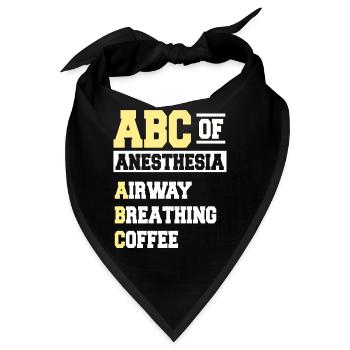 ABC Of Anesthesia - Bandana - Schwarz - Vorne