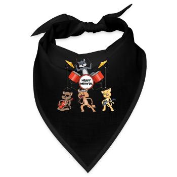 Heavy Meowtal Heavy Metal Geschenk - Bandana - Schwarz - Vorne