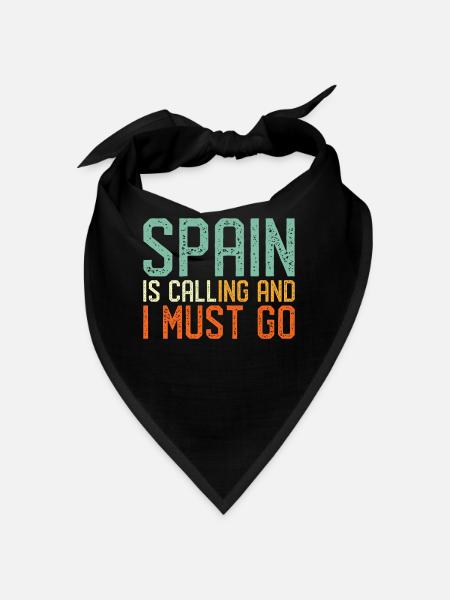Spanien is Calling I must go - Bandana - Schwarz - Vorne