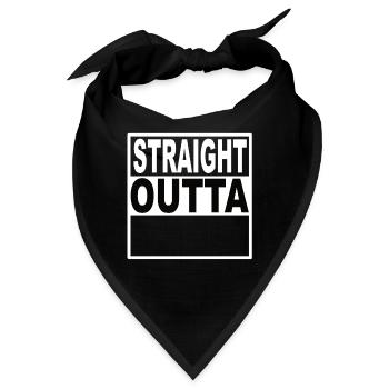 Straigt Outta - Bandana - Schwarz - Vorne