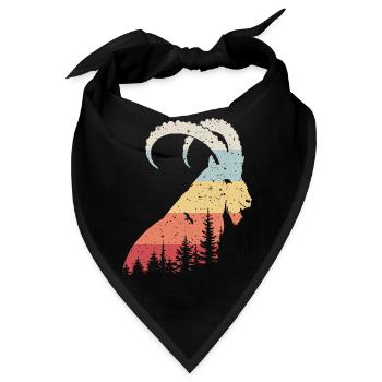 Steinbock - Bandana - Schwarz - Vorne
