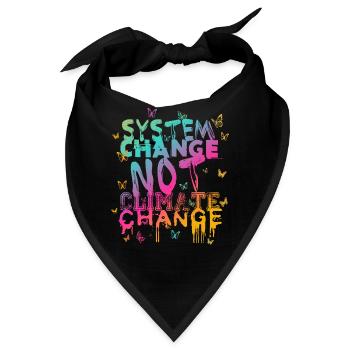 System Change - not Climate Change - Bandana - Schwarz - Vorne