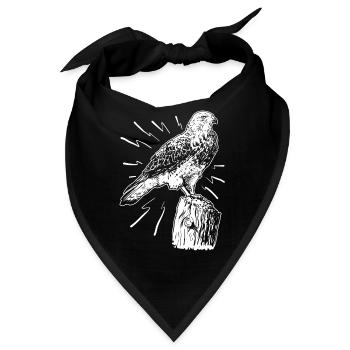 Ornithologie Vogel Liebhaber Bussard Falke Adler - Bandana - Schwarz - Vorne