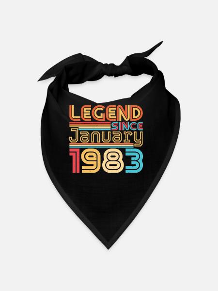 Born 1983 January Vintage - Bandana - black - Front