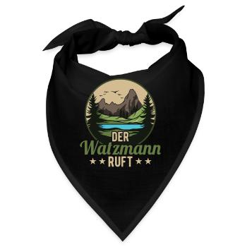 Der Watzmann ruft Berchtesgaden Gipfel Wandern - Bandana - Schwarz - Vorne