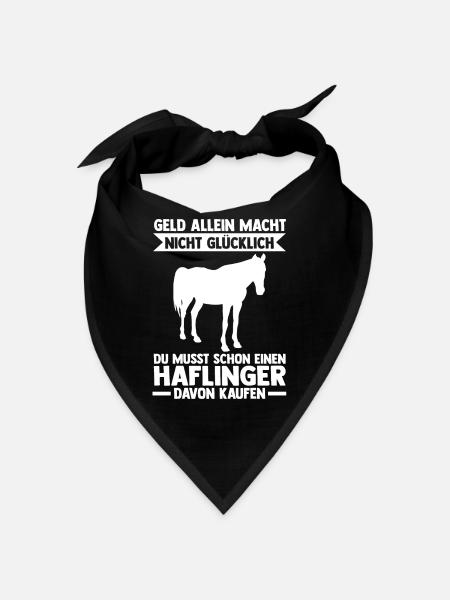 Reitstall Pferd Haflinger Reiten Pferde - Bandana - Schwarz - Vorne