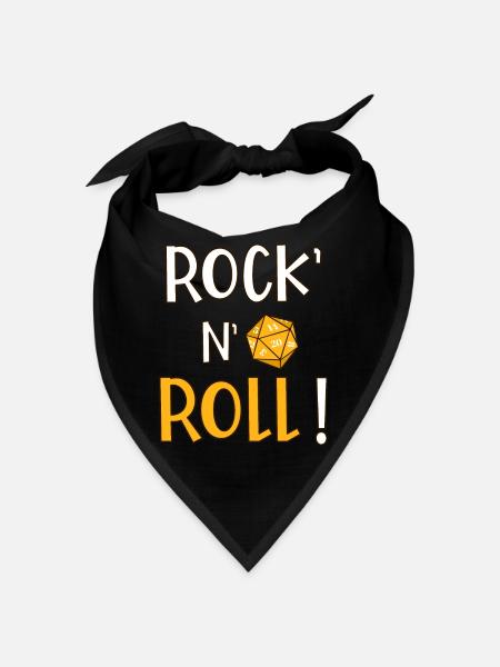 Rock'n'Roll! Humor Rollenspiel Musik d20 - Bandana - Schwarz - Vorne
