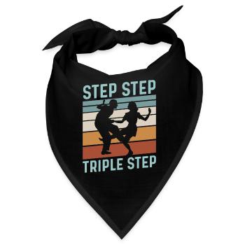 Step Step Triple Step Zitat für einen Lindy Hop - Bandana - Schwarz - Vorne